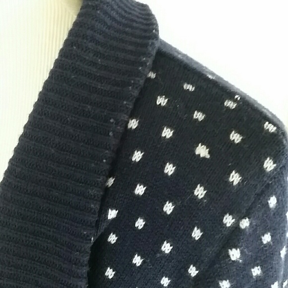GAP white and navy blue cardigan sweater - Picture 5 of 7